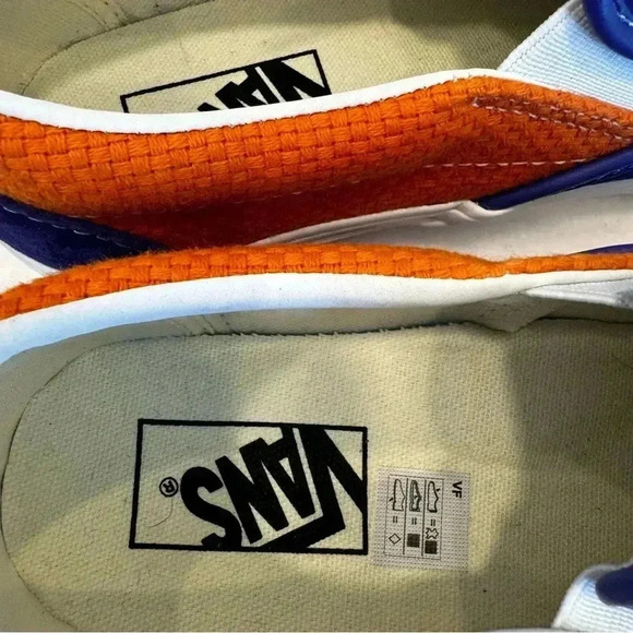 Vans Classic Slip On Suede Shoes Royale Blue Apricot Buff Men's 7 Women’s 8.5 - Picture 7 of 10